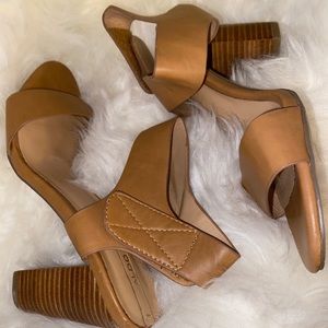 Aldo tan heeled sandals